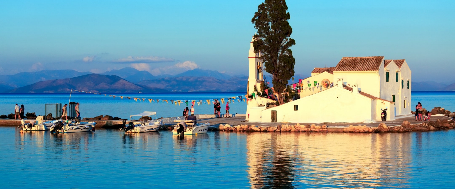 Vlacherna monastery in Corfu, Greece
