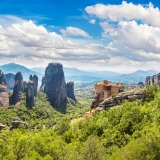 Rocks and monasteries in Meteora, Greece