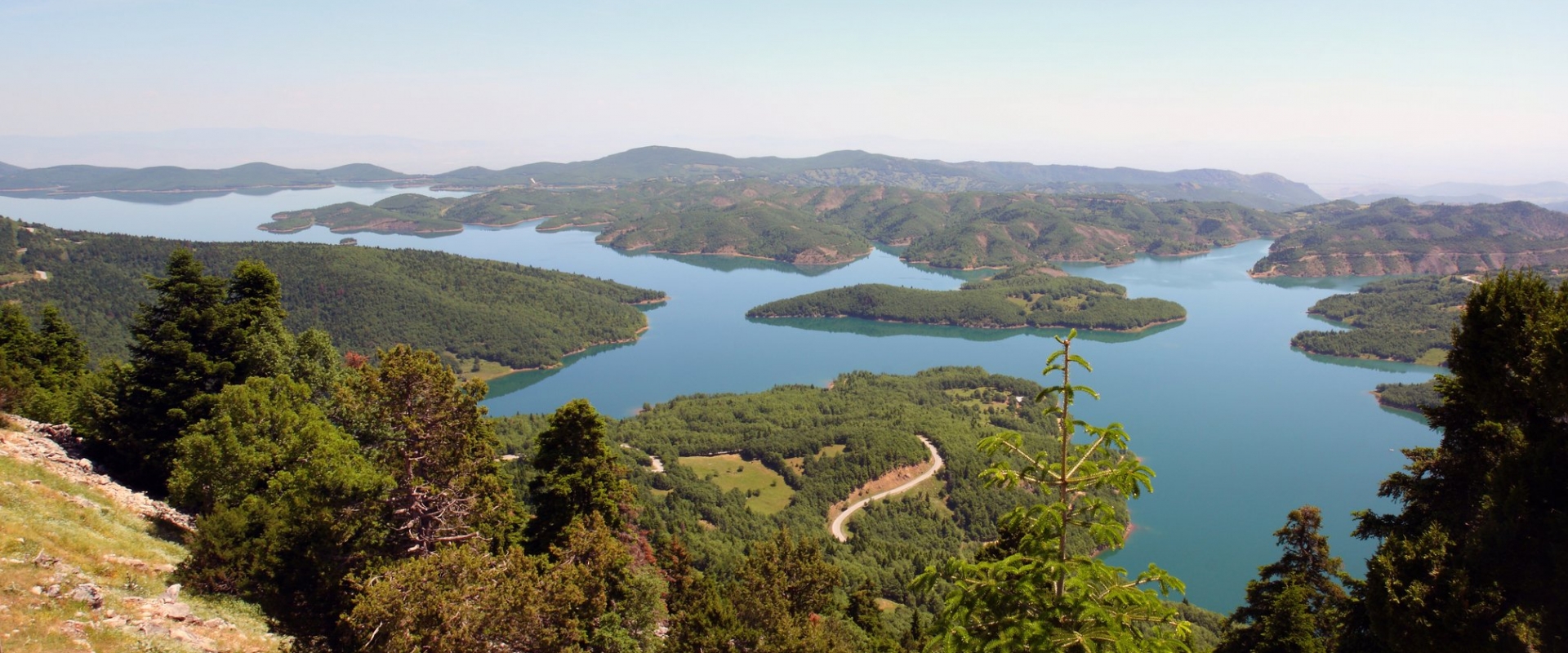 Lake plastira panorama